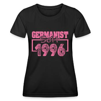 Studi 1996 - Frauen Funktions-T-Shirt - Schwarz - Vorne - AI Model Female 172 light (172cm)