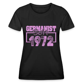 1972 - Frauen Funktions-T-Shirt - Schwarz - Vorne - AI Model Female 172 light (172cm)