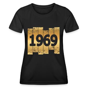 1969 - Women's Functional T-Shirt - black - Front - AI Model Female 172 light (172cm)
