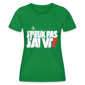 J'peux pas j'ai VTT - T-shirt sport Femme - vert - Devant - AI Model Female 172 dark (172cm)