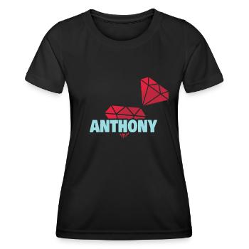 Kostbar Anthony - Frauen Funktions-T-Shirt - Schwarz - Vorne - AI Model Female 172 light (172cm)