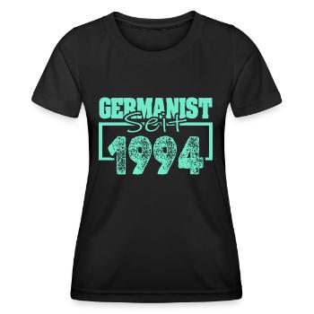 Studi 1994 - Frauen Funktions-T-Shirt - Schwarz - Vorne - AI Model Female 172 light (172cm)