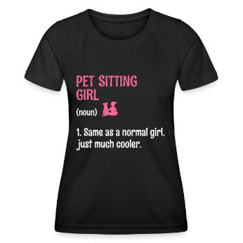 Pet Sitting Girl Pet Sitter Dog and Cat Sitters Do - T-shirt sport Femme - noir - Devant - AI Model Female 172 light (172cm)