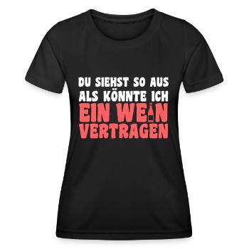 Ich Mit Dir Du Mit Mir Wir Mit Wein - Frauen Funktions-T-Shirt - Schwarz - Vorne - AI Model Female 172 light (172cm)