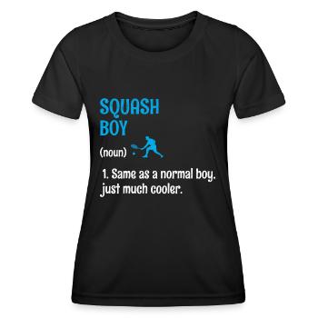 Squash Boy Squash Tennis Player Raquetball Sports - Women's Functional T-Shirt - black - Front - AI Model Female 172 light (172cm)