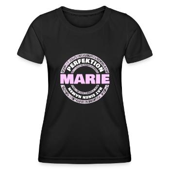Perfektion Marie - Frauen Funktions-T-Shirt - Schwarz - Vorne - AI Model Female 172 light (172cm)