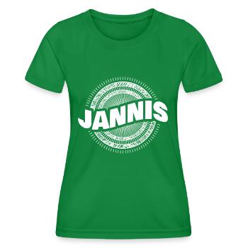 Gift for Jannis - Women's Functional T-Shirt - kelly green - Front - AI Model Female 172 dark (172cm)