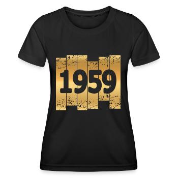 1959 - Women's Functional T-Shirt - black - Front - AI Model Female 172 light (172cm)