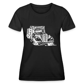 Vintage Pick-up Truck - Frauen Funktions-T-Shirt - Schwarz - Vorne - AI Model Female 172 light (172cm)
