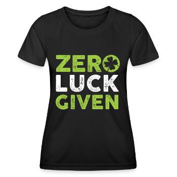 Pas de chance étant donné la Saint-Patrick de Shamrock - T-shirt sport Femme - noir - Devant - AI Model Female 172 light (172cm)