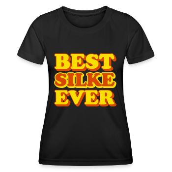 Silke Prénom Drôle Cadeau - T-shirt sport Femme - noir - Devant - AI Model Female 172 light (172cm)