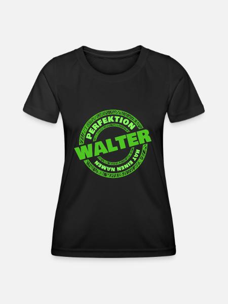 Walter als Walter - Frauen Funktions-T-Shirt - Schwarz