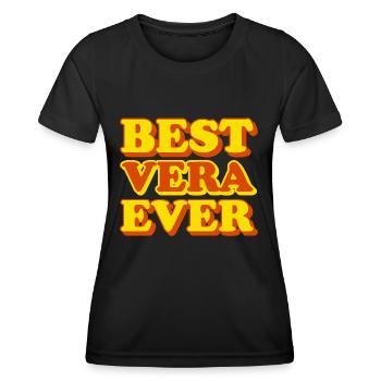Vera prénom drôle cadeau - T-shirt sport Femme - noir - Devant - AI Model Female 172 light (172cm)