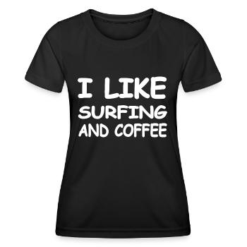 Surfing - Women's Functional T-Shirt - black - Front - AI Model Female 172 light (172cm)