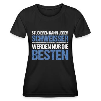 Tout le monde peut étudier - Welder Edition - T-shirt sport Femme - noir - Devant - AI Model Female 172 light (172cm)