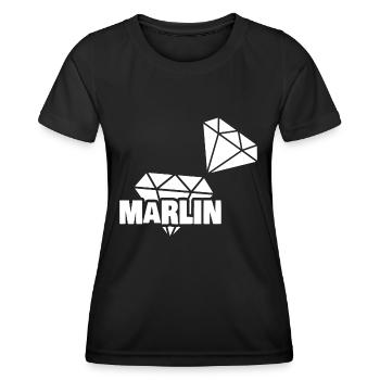 Marlin précieux - T-shirt sport Femme - noir - Devant - AI Model Female 172 light (172cm)