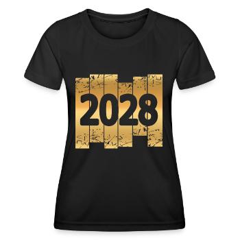 2028 - T-shirt sport Femme - noir - Devant - AI Model Female 172 light (172cm)
