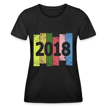 Funny 2018 - Women's Functional T-Shirt - black - Front - AI Model Female 172 light (172cm)