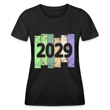 2029 - Frauen Funktions-T-Shirt - Schwarz - Vorne - AI Model Female 172 light (172cm)