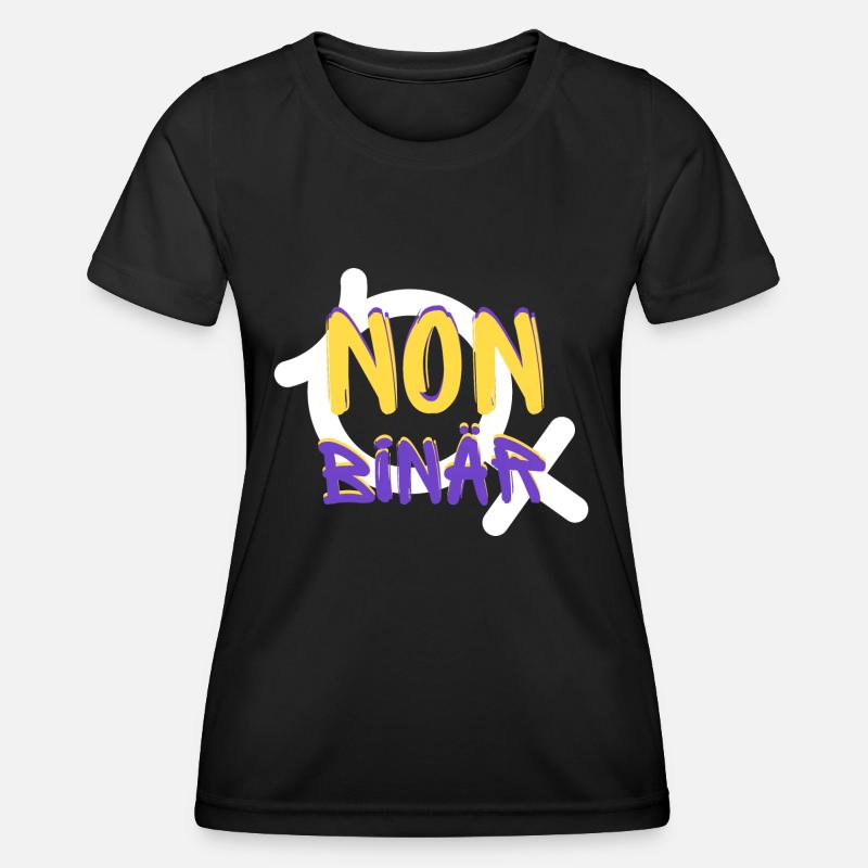 NON BINARY Identity - Women's Functional T-Shirt - black