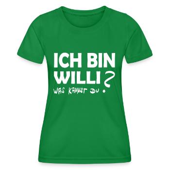 Geschenk für Willi - Frauen Funktions-T-Shirt - Kelly Green - Vorne - AI Model Female 172 dark (172cm)