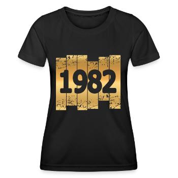 1982 - Women's Functional T-Shirt - black - Front - AI Model Female 172 light (172cm)