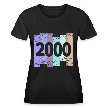 2000 - Women's Functional T-Shirt - black - Front - AI Model Female 172 light (172cm)
