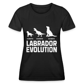 Evolution Labrador Retriever Retrievers de laboratoire - T-shirt sport Femme - noir - Devant - AI Model Female 172 light (172cm)