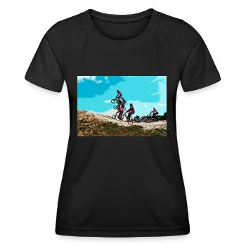 bmx - T-shirt sport Femme - noir - Devant - AI Model Female 172 light (172cm)