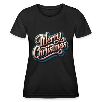 Merry Christmas Geschenkidee Lustige Weihnachten - Frauen Funktions-T-Shirt - Schwarz - Vorne - AI Model Female 172 light (172cm)