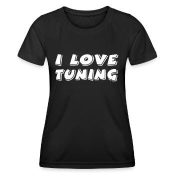 Tuning - Frauen Funktions-T-Shirt - Schwarz - Vorne - AI Model Female 172 light (172cm)