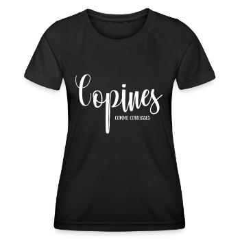 copines comme connasses - T-shirt sport Femme - noir - Devant - AI Model Female 172 light (172cm)