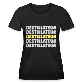 Cadeau pour distillateur - T-shirt sport Femme - noir - Devant - AI Model Female 172 light (172cm)