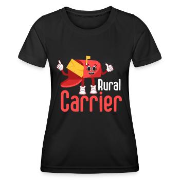 Facteur rural Facteur Travailleur - T-shirt sport Femme - noir - Devant - AI Model Female 172 light (172cm)