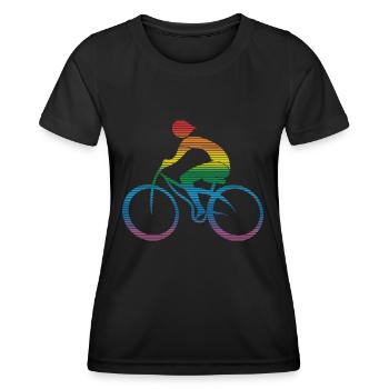 Radfahrer - Frauen Funktions-T-Shirt - Schwarz - Vorne - AI Model Female 172 light (172cm)