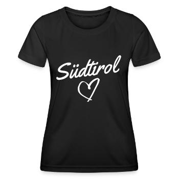 Südtirol - Frauen Funktions-T-Shirt - Schwarz - Vorne - AI Model Female 172 light (172cm)