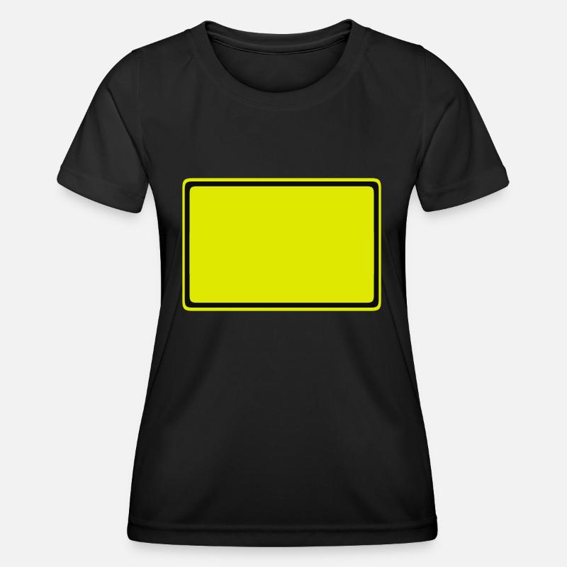 Ortsschild - Women's Functional T-Shirt - black