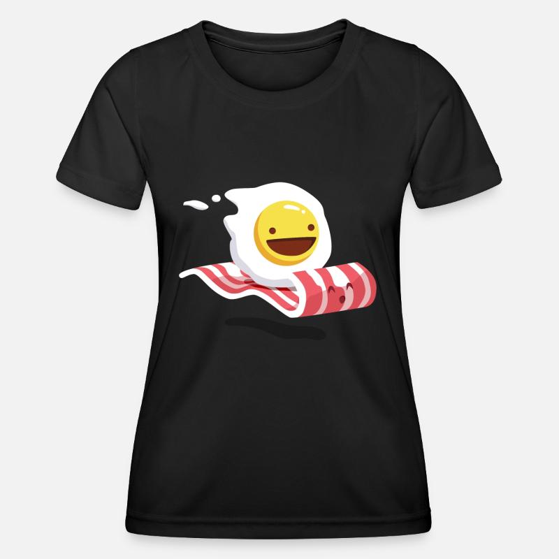 Egg Bacon Buddies - Women's Functional T-Shirt - black