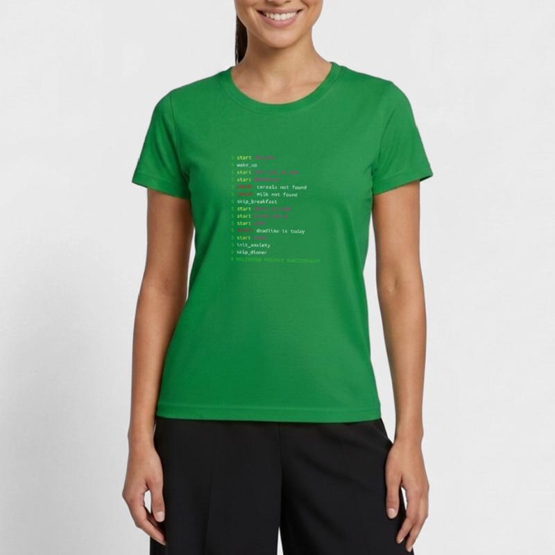 Tag im Leben eines Programmierers Coding Geek Geschenk Frauen Funktions-T-Shirt