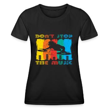 Don´t Stop the Music - Frauen Funktions-T-Shirt - Schwarz - Vorne - AI Model Female 172 light (172cm)