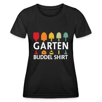 Garten Buddeln Hobbygärtner retro lustig - Frauen Funktions-T-Shirt - Schwarz - Vorne - AI Model Female 172 light (172cm)