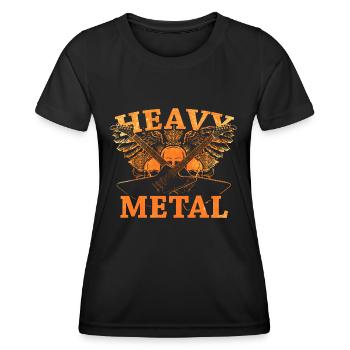 Heavy Metal - Frauen Funktions-T-Shirt - Schwarz - Vorne - AI Model Female 172 light (172cm)