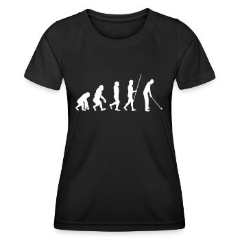 Golf Golfer Evolution Cadeau - T-shirt sport Femme - noir - Devant - AI Model Female 172 light (172cm)