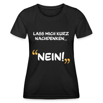 Nein! Nein Shirt - Frauen Funktions-T-Shirt - Schwarz - Vorne - AI Model Female 172 light (172cm)
