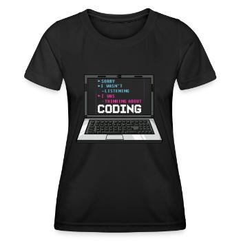 Programmer Programming Computer Developer Pc - Women's Functional T-Shirt - black - Front - AI Model Female 172 light (172cm)