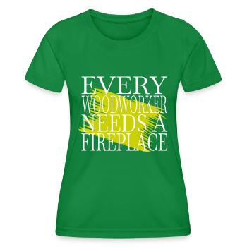 cool awesome hobbyists carpenter work tshirts - Women's Functional T-Shirt - kelly green - Front - AI Model Female 172 dark (172cm)