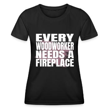 union charpentier amour cutter forestier charpentier scie - T-shirt sport Femme - noir - Devant - AI Model Female 172 light (172cm)