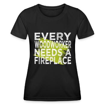 lets play carpenter tshirts - Women's Functional T-Shirt - black - Front - AI Model Female 172 light (172cm)