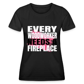 funny craftsmen design carpenter quotes tshirts - Frauen Funktions-T-Shirt - Schwarz - Vorne - AI Model Female 172 light (172cm)