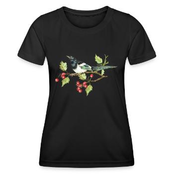 Bunter Vogel - Frauen Funktions-T-Shirt - Schwarz - Vorne - AI Model Female 172 light (172cm)